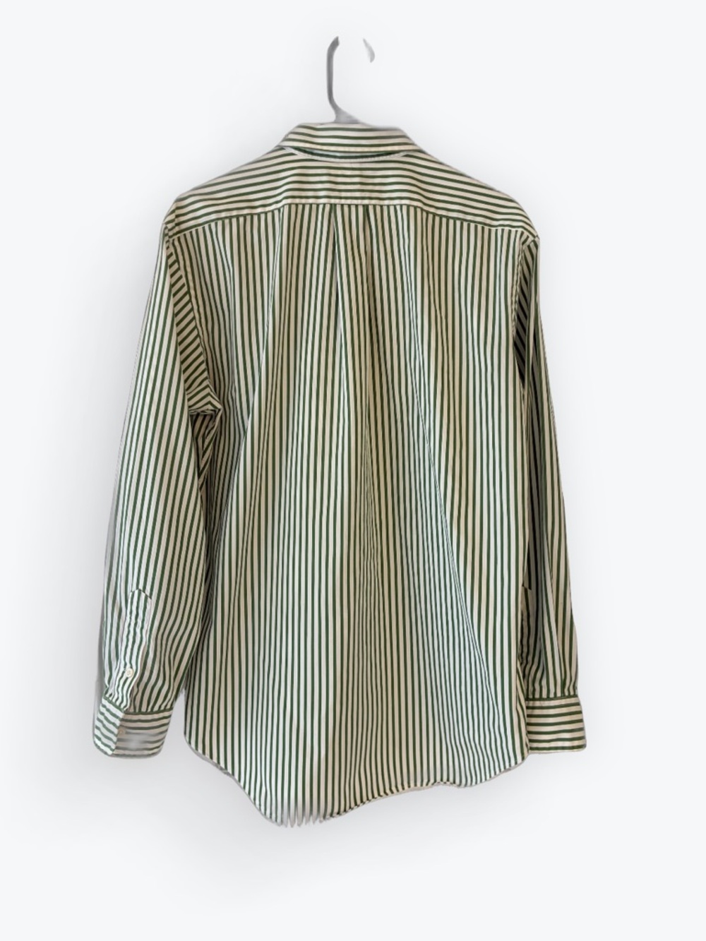 Polo Ralph Lauren Button Down Shirt Long Sleeve Green Stripes Cotton - Picture 2 of 6